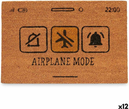 Deurmat Airplane Mode Geel Natuurlijk 60 x 1 x 40 cm (12 Stuks)
