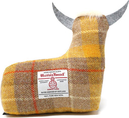Deurstopper Schotse Hooglander Yellow/Beige - Harris Tweed - Handgemaakt - Caroline Wolfe Murray Scotland