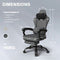Devoko gamingstoel - Donkergrijs - Max.120 kg - 52x50.5x133 cm