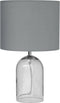 DEVOLL - Tafellamp - Grijs - Glas