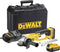 DeWalt accu-haakse slijper set DCG412M2 compleet met 2 accu's 4Ah en lader in stevige koffer