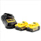 DeWalt accu-haakse slijper set DCG412M2 compleet met 2 accu's 4Ah en lader in stevige koffer