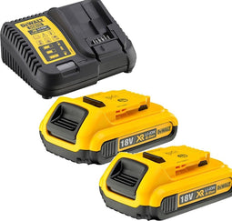 DeWALT DCB115D2 Starterset lader + 2 x Accu's 18V 2.0Ah XR Li-ion