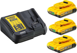 DeWALT DCB115D3 Starterset lader + 3 x Accu's 18V 2.0Ah XR Li-ion