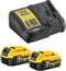 DeWALT DCB115P2 Starterset lader + 2 Accu's 18V 5.0Ah XR Li-ion