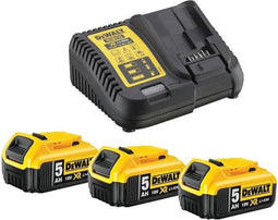 DeWALT DCB115P3 Starterset lader + 3 Accu's 18V 5.0Ah XR Li-ion