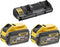 DeWALT DCB132X2 XR Flexvolt Accu's (2st) 54V 9.0Ah Li-ion + Duolader