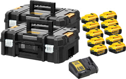 DeWALT DCB182PAK Starterset Lader + 10 Accu's 18V 4.0Ah XR Li-ion