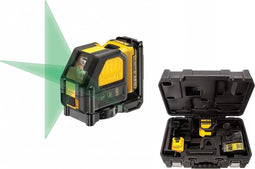 DeWalt DCE088D1G 10.8V Li-Ion accu zelfnivellerende kruislijnlaser set (1x 2.0Ah accu) in koffer - 2 lijnen - 30m - groen