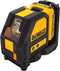 DeWalt DCE088D1G 10.8V Li-Ion accu zelfnivellerende kruislijnlaser set (1x 2.0Ah accu) in koffer - 2 lijnen - 30m - groen