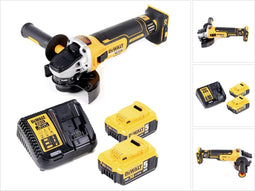 DeWalt DCG 405 P2 accu haakse slijper 18V 125mm borstelloos + 2x accu 5.0Ah + lader