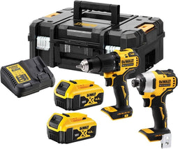 DeWalt DCK2062M2T-QW 18V Li-ion Combiset - 2x 4,0Ah accu - DCD709 Accu (klop)boor-/schroefmachine + DCF809 Slagschroevendraaier