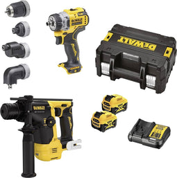 Dewalt DCK2101P2T-QW Accu-schroefboormachine, Accu-boorhamer 12 V 5 Ah Li-ion Incl. accu, Incl. 2 accus, Incl. lader