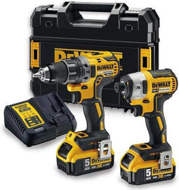 DeWalt DCK268P2T 18V Li-Ion accu boor-/schroefmachine (DCD791) & slagschroevendraaier (DCF887) combiset (2x 5,0Ah accu) in TSTAK - koolborstelloos