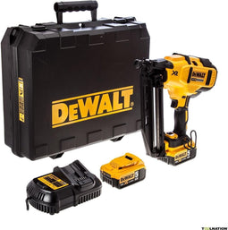 DeWalt DCN660P2 18V Li-Ion Accu afwerk tacker set (2x 5.0Ah accu) in koffer - 32-63mm - 16 Gauge - koolborstelloos