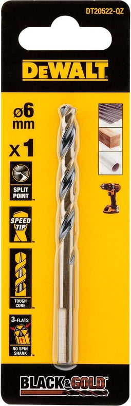 DeWALT DT20522 EXTREME™ Black&Gold Metaalboor 6mm