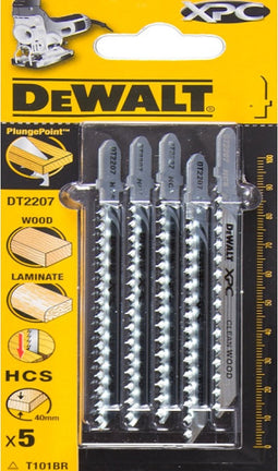 DeWalt DT2207 HCS Decoupeerzaagblad XPC Clean - 2.5mm tandafstand - Hout / Laminaat (5st)