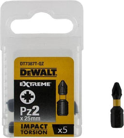 DeWALT DT7387T Extreme Impact Torsion Schroefbits PZ2 25mm 5 Stuks
