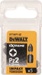 DeWALT DT7387T Extreme Impact Torsion Schroefbits PZ2 25mm 5 Stuks