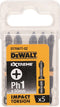 DeWALT DT7997T Extreme Impact Torsion Schroefbits PH1 50mm 5 Stuks