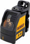 DeWALT DW088K Zelfnivellerende kruis-/lijnlaser in koffer - 2 lijnen - Rood - 15m