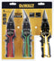 DEWALT Plaatschaar ERGO set van 3 stuks recht (geel), links (rood), rechts (groen) DWHT14676-0