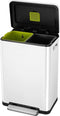 EKO X-Cube - Pedaalemmer 2x20L - Afvalscheiding Soft Close Fingerprintproof - Wit (2 stuks)