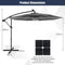 Coast Grote Verplaatsbare Hangparasol - 300x300x250 cm - 40 LED Lampen & Zonnepaneel – Grijs
