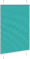 vidaXL - Plissé - rolgordijn - 100x100 - cm - stofbreedte - 99,4cm - petrol - groen