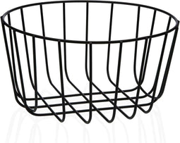 Fruitschaal Versa Zwart Metaal Keramisch Staal 26 x 13 x 26 cm