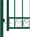 vidaXL - Poort - met - speerpunten - 100x175 - cm - staal - groen