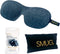 SMUG 3D Slaapmasker met Zwarte Oordopjes en Opbergzakje - 100% Verduisterend - Ergonomisch Oogmasker - Fel Roze