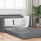 vidaXL - Vloersofa - Bed - 2-in-1 - Donkergrijs - 124x71x78 - cm - Stof