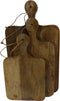 Snijplanken - Naturel - Mangohout - Set van 3