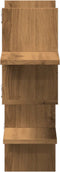 vidaXL - Wandschap - 124,5x18x60,5 - cm - bewerkt - hout - artisanaal - eikenkleurig