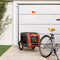 vidaXL - Hondenfietstrailer - oxford - stof - en - ijzer - oranje - en - grijs