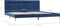 vidaXL - Bedframe - met - LED - stof - blauw - 160x200 - cm
