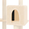 vidaXL - Kattenmeubel - met - sisal - krabpalen - 145 - cm - crèmekleurig