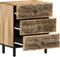 vidaXL - Nachtkastje - 50x33x60 - cm - massief - mangohout