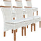 SVJ Eetkamerstoelen - 54x47x97 cm - Rotan - Wit - Set van 6