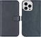 Selencia iPhone 14 Pro Max - Echt Lederen Bookcase - Ruimte voor 3 pasjes - Blauw