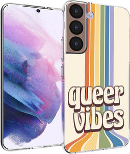 imoshion Hoesje Geschikt voor Samsung Galaxy S22 Hoesje Siliconen - imoshion Design hoesje - Meerkleurig / Queer Vibes