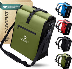 RADGEIST - 3in1 Fietstas voor Bagagedrager - 25L 100% Waterdicht