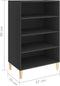 vidaXL - Dressoir - 57x35x90 - cm - bewerkt - hout - grijs