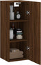 vidaXL - Wandkast - 34,5x34x90 - cm - bewerkt - hout - bruin - eikenkleur