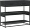 vidaXL - Wandtafel - 90x35x80 - cm - bewerkt - hout - zwart
