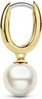 TI SENTO Dames Oorbellen - 925 zilver - Parel met geel verguld - 7939YP