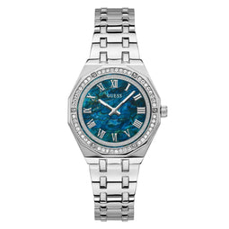 Guess GW0770L1 - Polshorloge - RVS - Blauw - Zilver