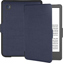 imoshion E-reader Hoesje - Geschikt voor Tolino Shine 4, Kobo Clara 2E - Slim Hard Case Sleepcover Bookcase - Donkerblauw