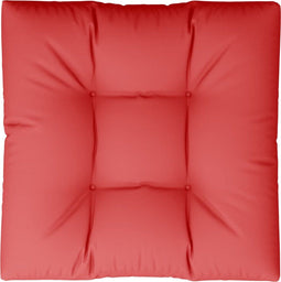 vidaXL - Palletkussen - 80x80x12 - cm - stof - rood